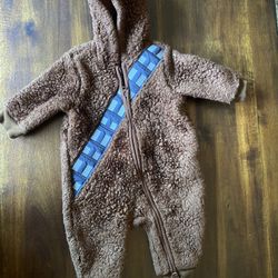 Baby Gap Star Wars Chewbacca Chewie Fuzzy Suit 3-6 Months