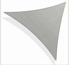 12 ft. x 12 ft. 190 GSM Grey Triangle Sun Shade Sail Screen