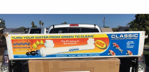 BRAND NEW AQUA UV 40 WATT CLARIFIER/ STERILIZER - WHITE 2” IN/OUT