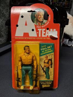 Vintage pop culture nostalgic 1980s t.v. toys the a team action figure