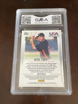 mike trout graded rookie card 35 Graded Card Wall Display