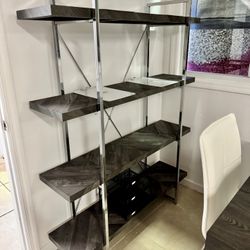 Rustic Bookshelf -  Silver Finishes