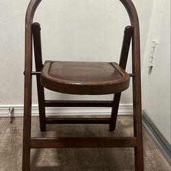 Vintage Wooden Bentwood Childs Folding Chair