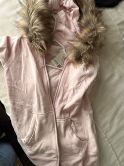 Powder Pink Hollister fluffy jacket