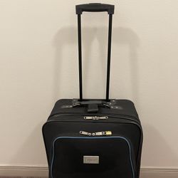 LARGE, 25"H (incl. wheels) x 16"W x 10.5" D (+1" extra expansion), 2-Wheel, Black, Soft-Side LUGGAGE - posted price is firm.