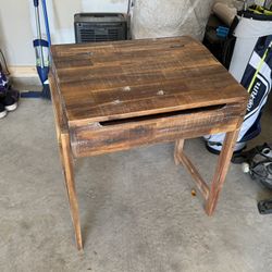 Solid Wood Antique Looking Desk With Chair