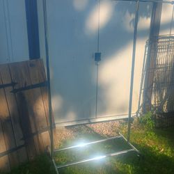 Metal Rack To Hang Clothes On With Wheels Like New 