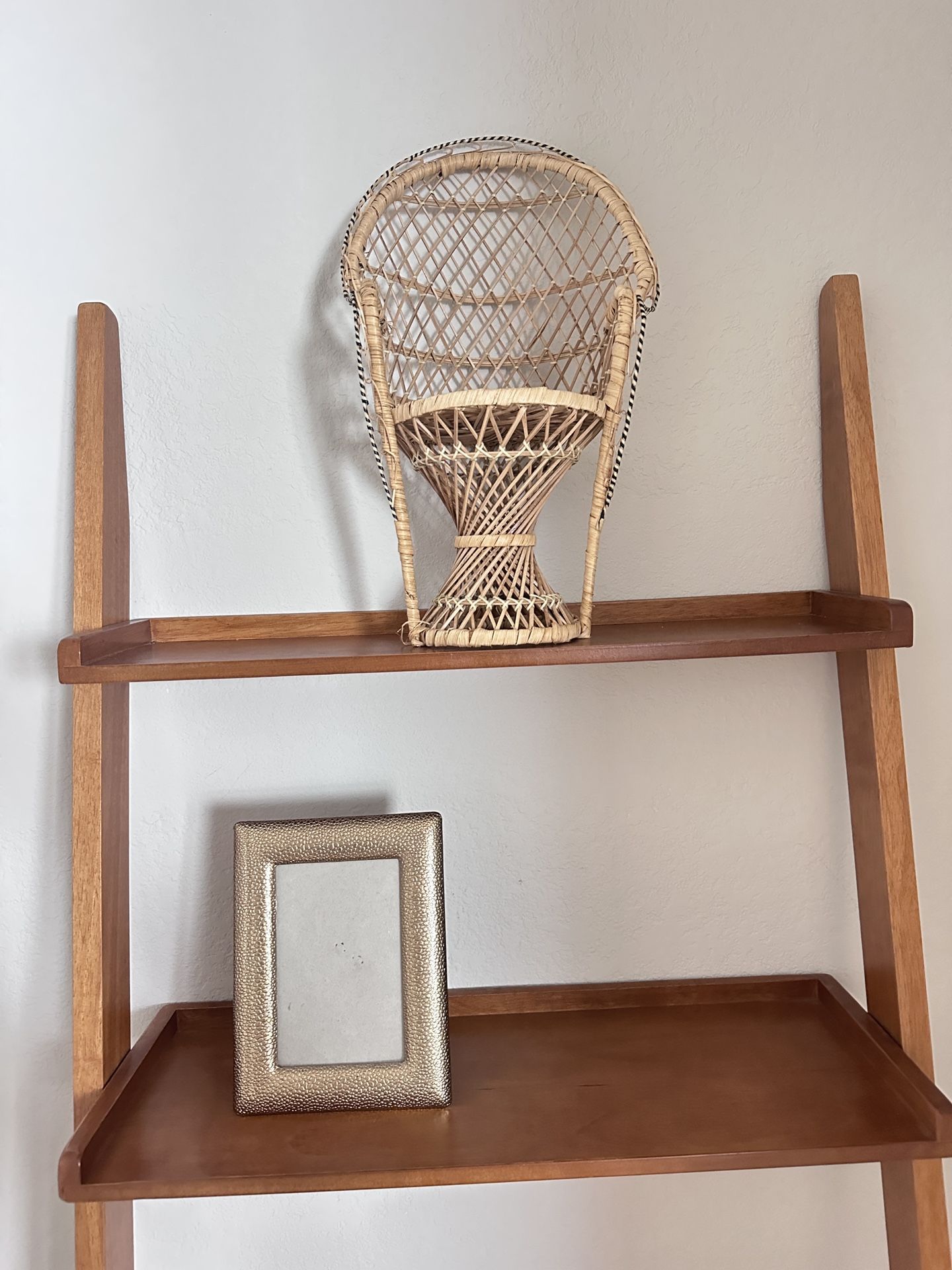 Vintage Rattan Plant Holder-Boho Charm