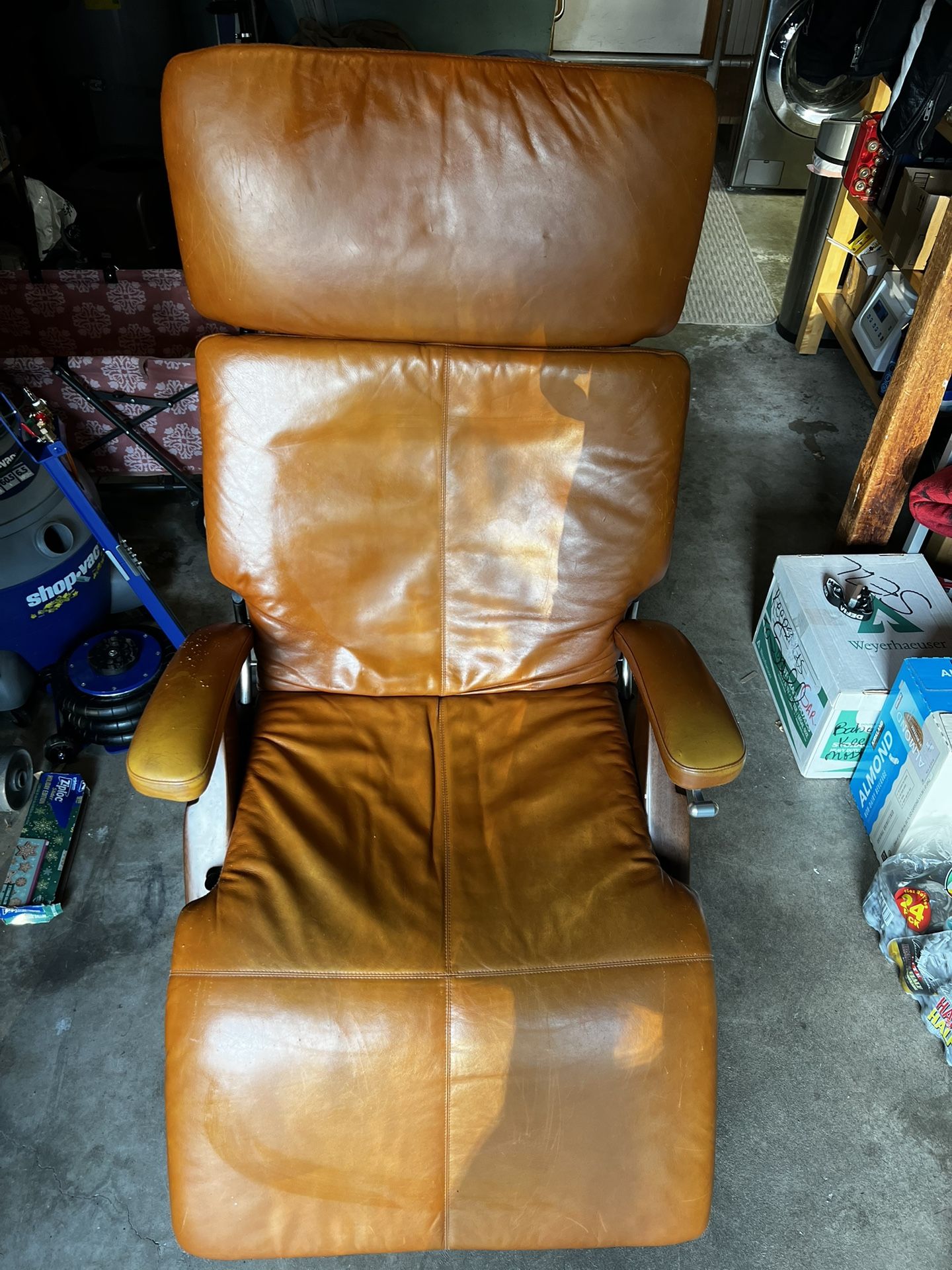 Human Touch Recliner Orangish Brown Manual Chair