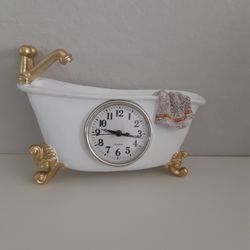 BATHROOM CERAMIC WALL CLOCK It WORKS PERFECT In Very Good CONDITION 