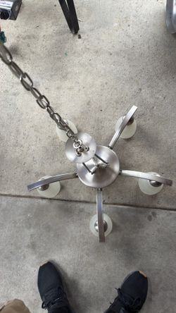 Nickle colored Chandelier