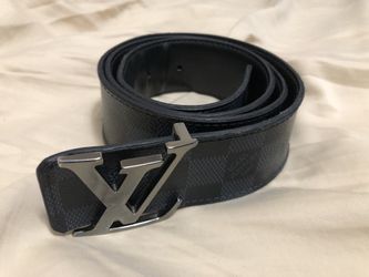 Louis Belt Size 30 Navy Blue Damier Checker Board Style