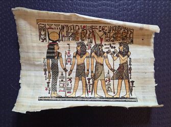 Egyptian art on papyrus