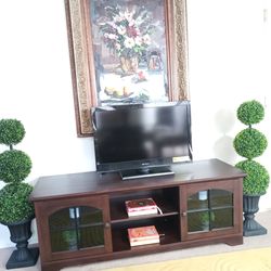 Excellent condition dark brown TV entertainment center