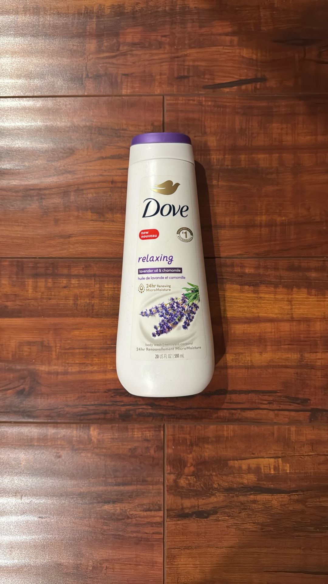 Dove RELAXING 24 Hr Renewing Body Wash; LAVENDER OIL And CHAMOMILE Scent; 20 oz