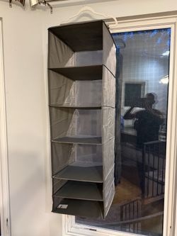Gray Hanging Closet Organizer Shelves - Home Storage & Organization