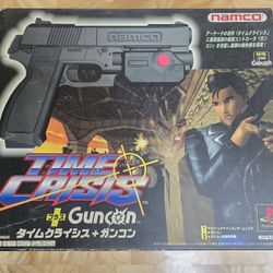Guncon Time crisis gun with Biohazard Gun Survivor game PS1