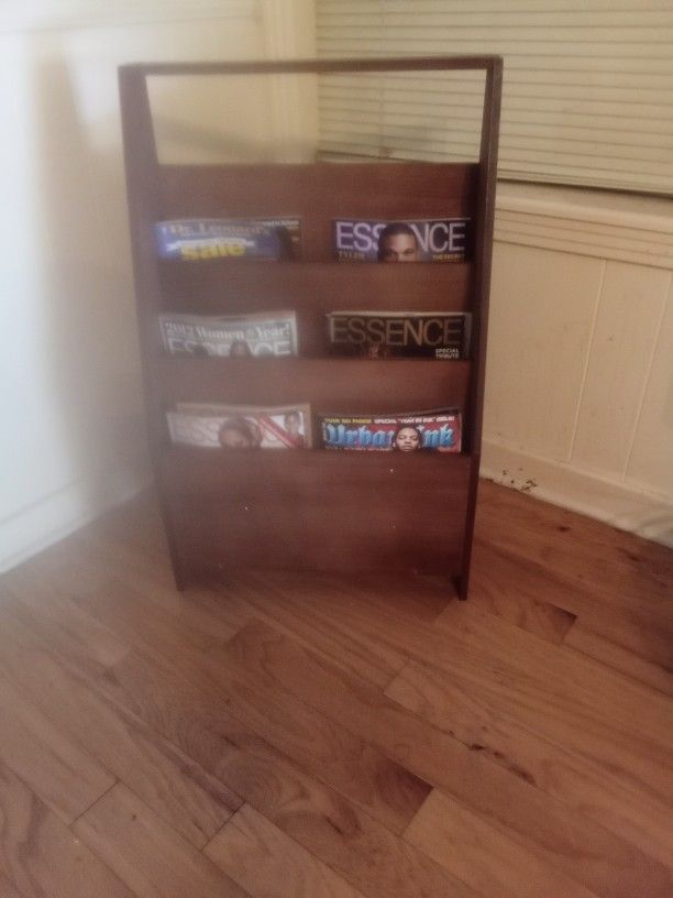 Wooden Magazine Rack