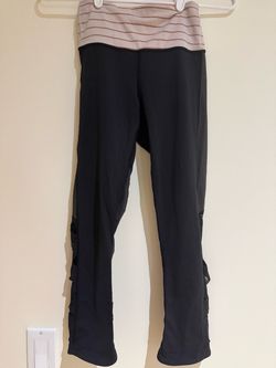 lululemon Leggings with Blush Striped, Size 4