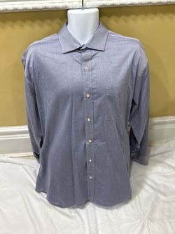 Tommy Hilfiger XL wrinkle-resistant regular fit dress shirt with stretch.