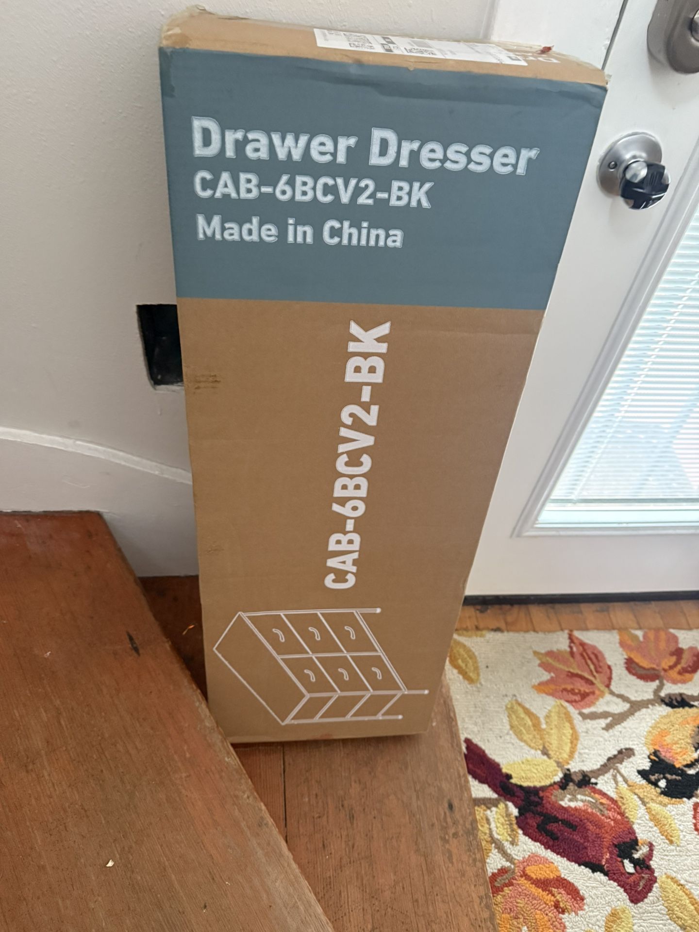 NEW- Black Dresser with 6 drawers