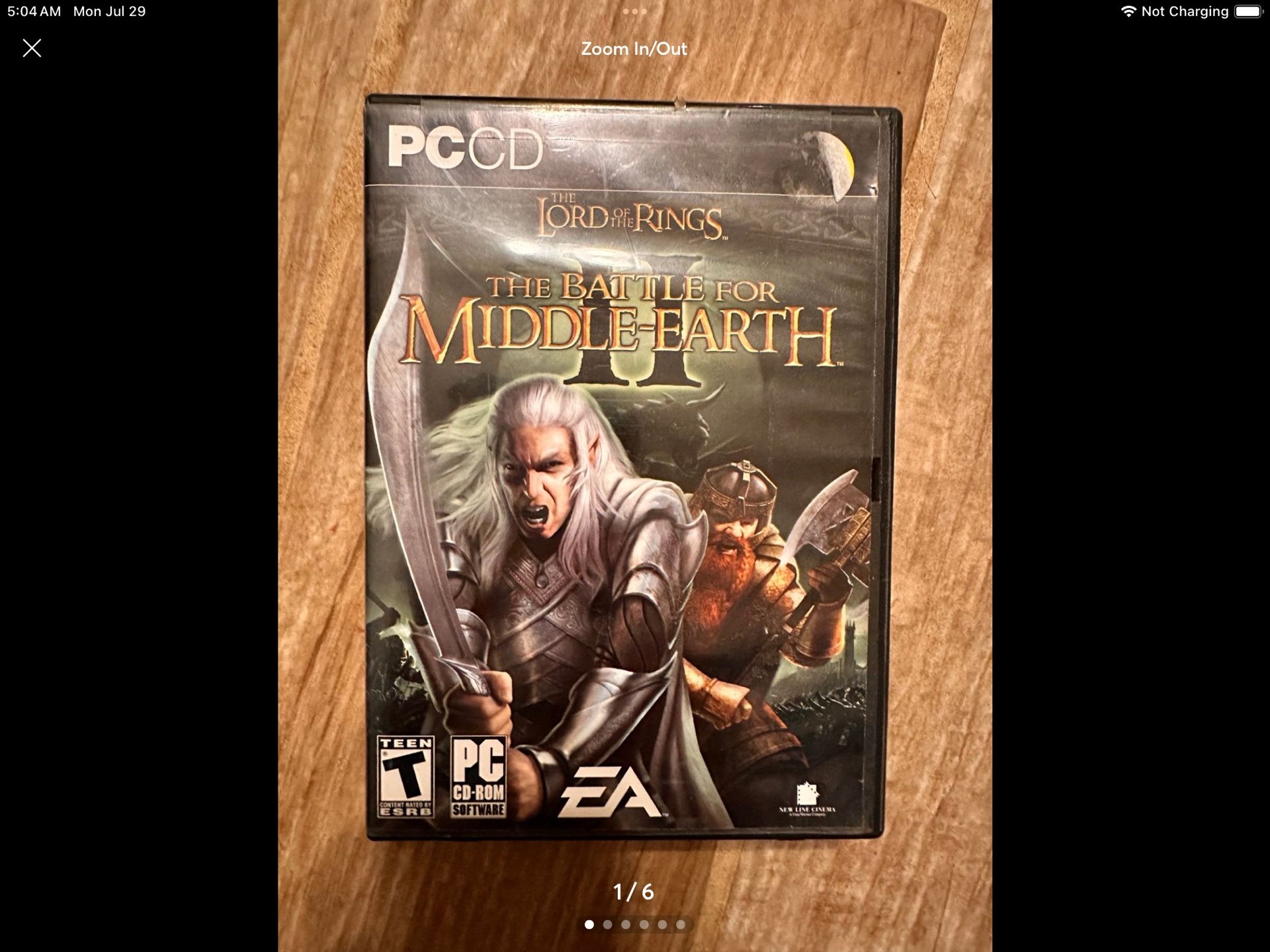 Lord of the Rings The Battle for Middle Earth II PCCD 6 Disks Set-Pre Owned