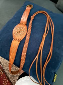 Express Leather Studded Braided Belt  55 inches long  Size 2xL