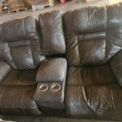 Leather Loveseat