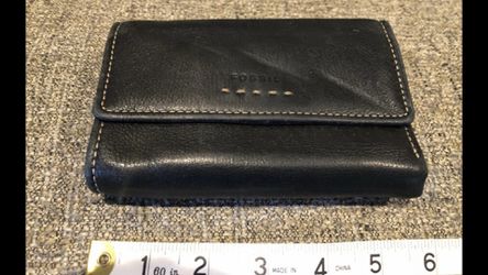 Black leather Fossil wallet