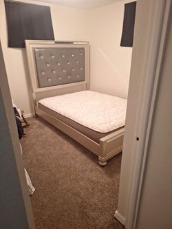 Queen Bed Frame With mattress