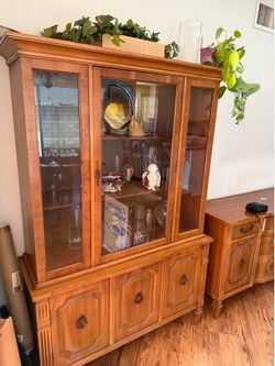 Solid wood, hutch, and buffet table