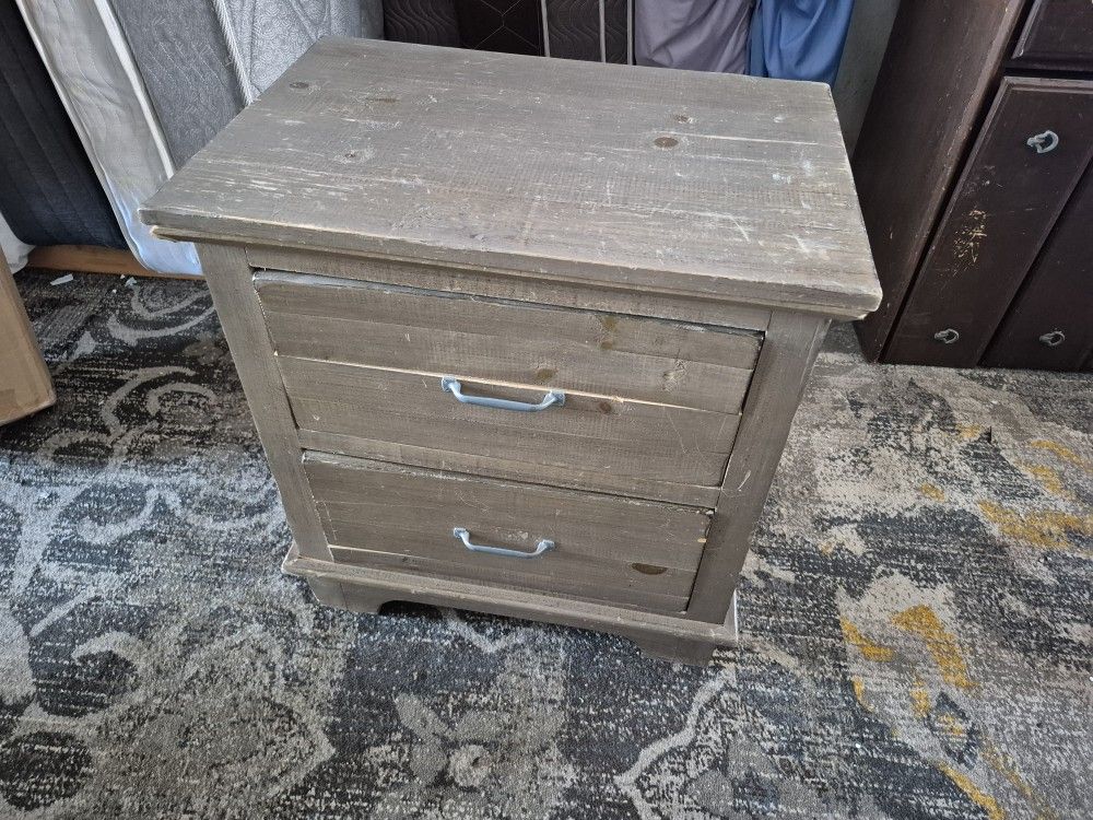 One Piece// Wood Nightstand, Please See All Pictures For Details
