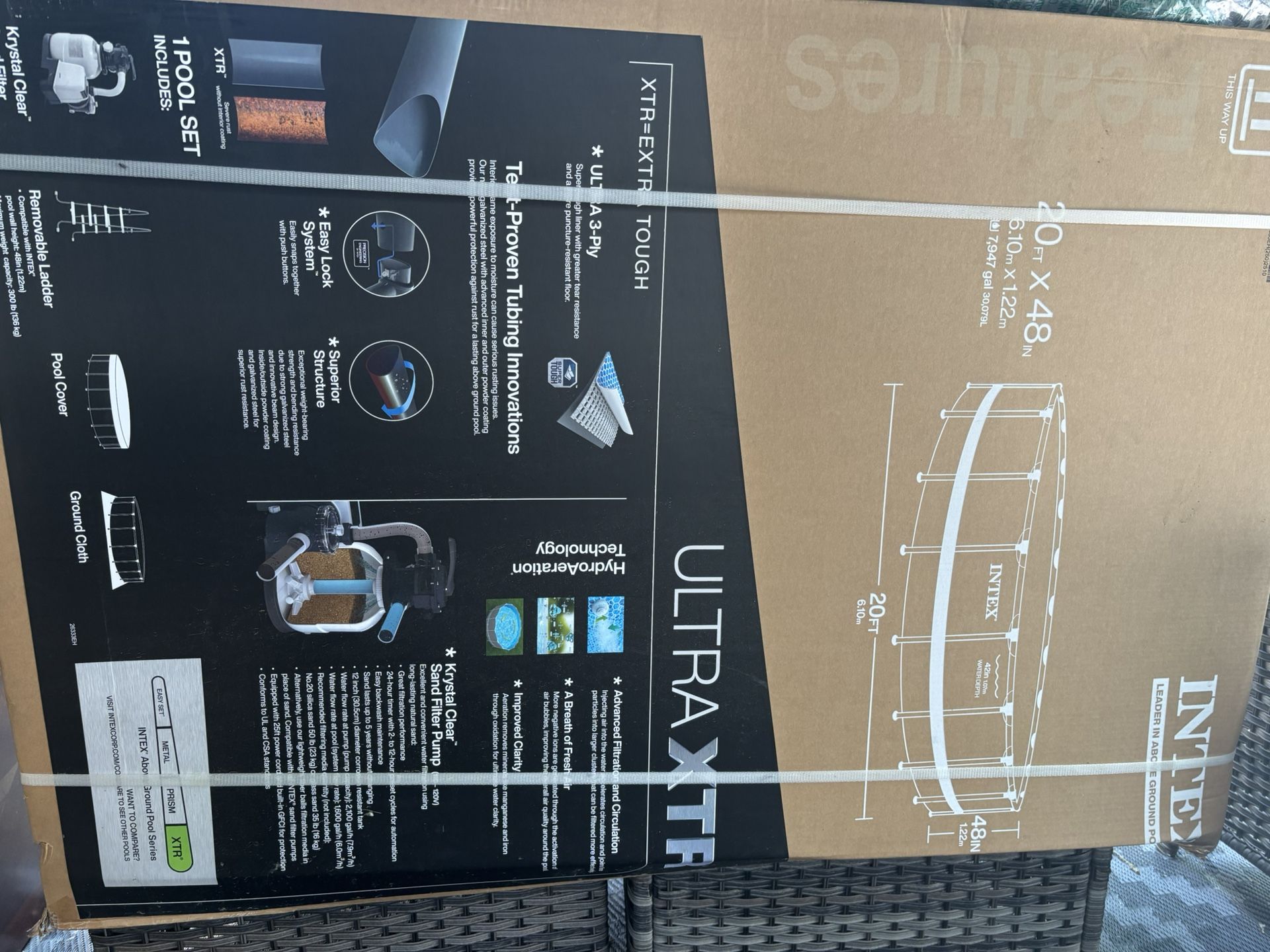 intex premium 20x48 With Brand New Extra Liner