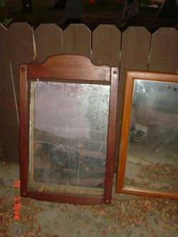 Antique mirrors and window frames