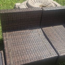 4 Piece Wicker Patio Set 