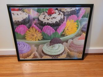 Black Framed Puzzle Painting Picture