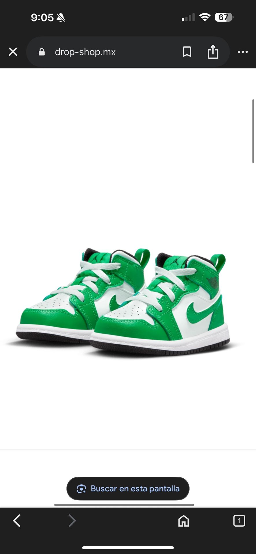 Air Jordan 1 Mid Lucky Green