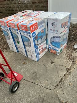 Water damaged pool set up selling for parts