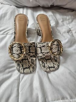 A New Day Snake Print Slide Sandals