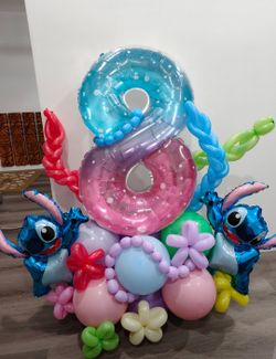Lilo And Stitch Balloon Bouquet - Party Decorations