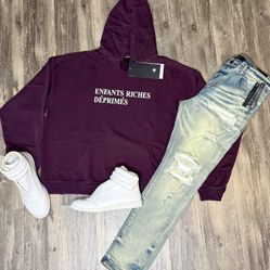Brand New Enfant Riches Hoodie With Maison Margiela Sneakers  With Box And Amiri Jeans 