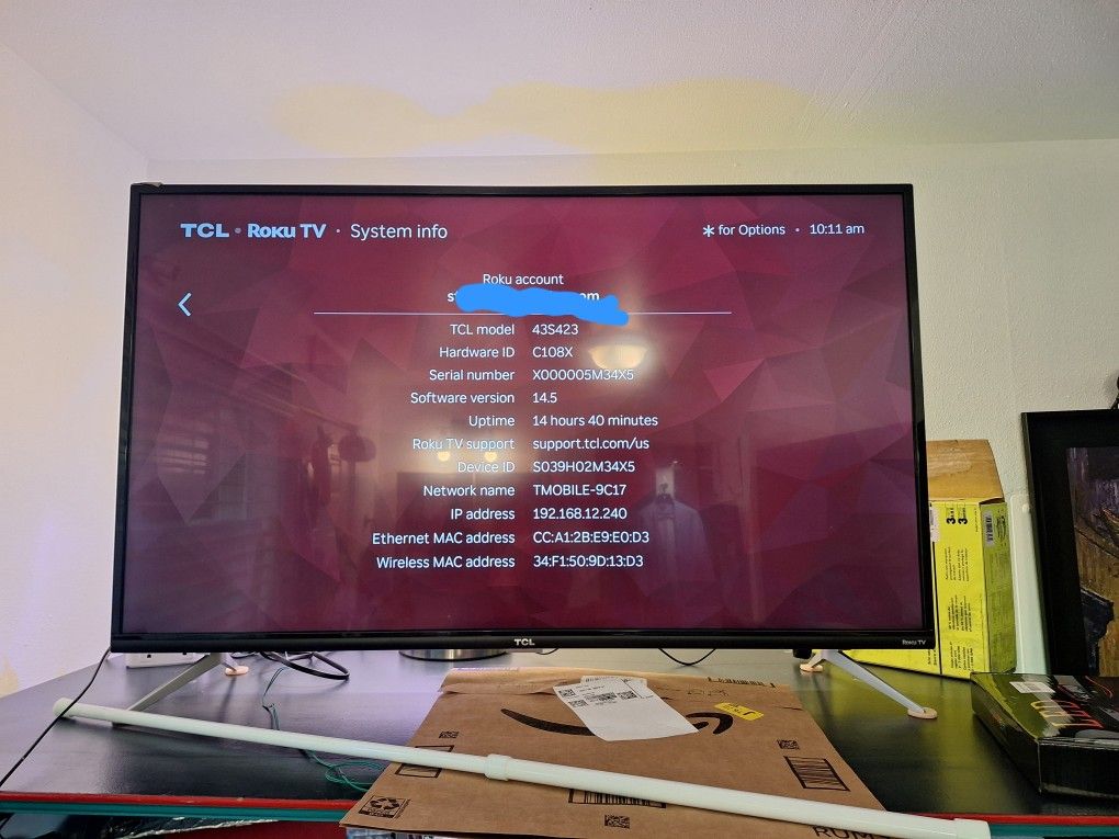 43" TV In Great Condition