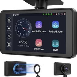 5 Inch Wireless Apple CarPlay & Android Auto, Auto-Dimming, Navigation, Bluetooth, Dash/Windshield Mounting