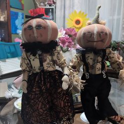 Vintage Joe Spencer pumpkin dolls