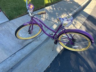 Purple huffy bike