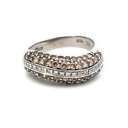 Woman’s LeVian 14K White Gold Chocolate & Vanilla Diamond Ring  GP3100942