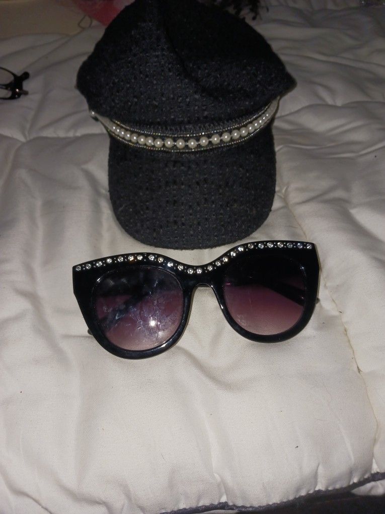 hat and glasses