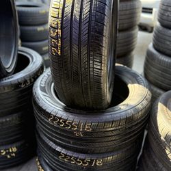 18” tires goodyear 225/55/18 semi new with free installation $260