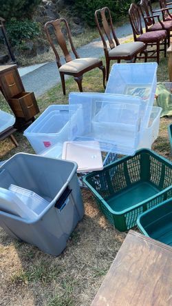 Topless plastic storage bins! FREE