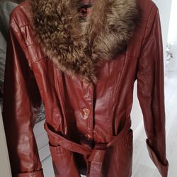 Vintage Leather coat/ jacket